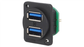 Gniazdo Usb A Na Panel Otwór Pod Śrubę Płaską Przykręcany Cp30105x