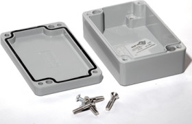 Aluminum die cast enclosure, (L x W x H) 98 x 64 x 34 mm, gray (RAL 7046), IP66, 1590Z062GY