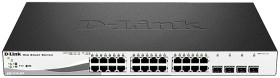 Tak Ethernet Switch 28-portowy , montaż: szafa RACK Gigabit 10/100/1000Mbit/s 28 4, D-Link Element inteligentny