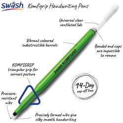 Sw&#xE4;sh Black KOMFIGRIP Handwriting Pens - Pack of 12