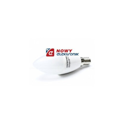 Żarówka E14 LED 7W LIGHTECH Świe świeczka biała ciepła 3000K Plastik/Mat