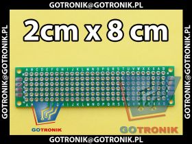 Uniwersalna płytka drukowana PCB 2x8cm - 168 otworów pól kontaktowych