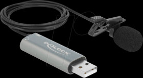 66638 USB Tie Lavalier Microphone, Omnidirectional