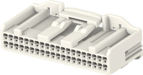 Socket, unequipped, 40 pole, straight, 2 rows, natural, 1674312-1
