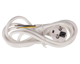 Przewód przyłączeniowy H05VV-F 3x1 2m biały S14312