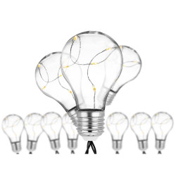 Girlanda świetlna LED 5m IP44 10 żarówek ogrodowa solarna TRACER