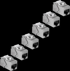 TC-KC06C6A Keystone module RJ45 coupler, Cat.6a, 6 pieces