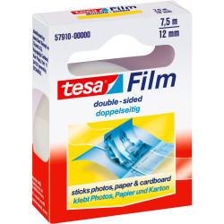 tesa&#xAE; 57910 Film Double Sided Adhesive Tape Transparent 12mm x 7.5m