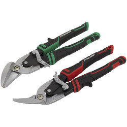 Sealey AK69072 High Leverage Offset Aviation Tin Snip Set 2pc