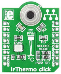 Zestaw rozwojowy czujników, do uzytku z: MikroBUS, Płyta rozszerzenia, IrThermo Click, Czujnik temperatury
