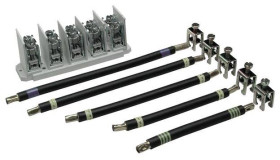 Hager ZM15U Zestaw przyłączeniowy Hager ZM15U universZ 5p 50qmm f.U84LU na SaS 12x5mm m.1xSLS Zestaw przyłączeniowy 5 st