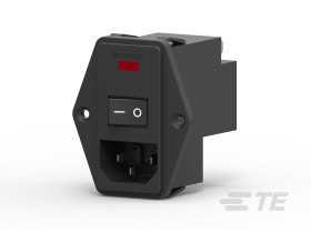 Filtr wejściowy złącza IEC 10A TE Connectivity Montaż na kołnierzu