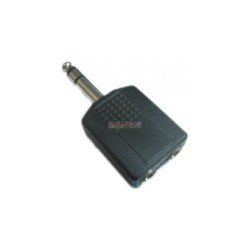 Rozgałęźnik Jack 6,3 Wt/2xGn Adapter, 1 Wtyk, 2 Gniazda