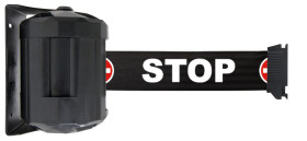 Naścienna szpula z taśmą długość taśmy 2m Bariera chowana Czarny