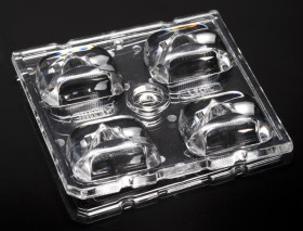 Soczewka LED 4-LEDowa 50 x 50 x 7.1mm, do użytku z XM-L, Ledil, seria: Strada-Module