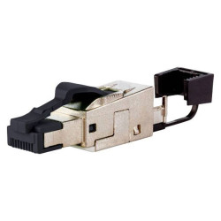 Metz Connect 130E405032-E RJ45 Plug Black Cat.6A Tool-Free IP20