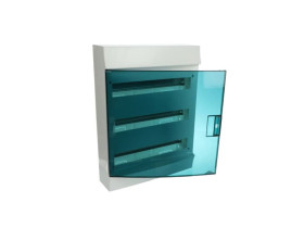 Rozdzielnica natynkowa 54 modułowa 3x18M drzwi transparentne IP41 MISTRAL41W 1SPE007717F1021 ABB