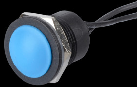 IAR3F1100 IA pushbutton 16 mm - low profile, NO, blue