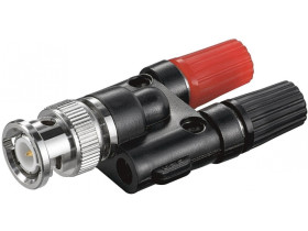 Wtyk BNC 2 gniazda bananowe 4 mm