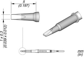 Soldering tip, Chisel shaped, JBC-C115113