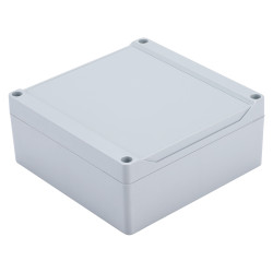 Hammond 1555Q2GY Watertight PC Enclosure Grey, Styled Lid 140 x 140 x 60mm