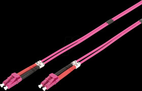 DK-2533-07-4 FO patch cable, OM4, LC / LC, duplex, violet, 7m