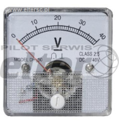 Woltomierz panelowy analogowy 0-40V okrągły