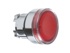 Harmony XB4 Główka przycisku płaskiego z samopowrotem żarówka BA9s czerwona metalowa ZB4BW34 SCHNEIDER ELECTRIC