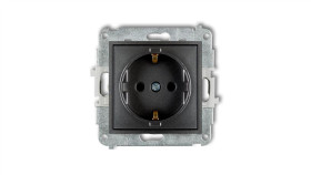 Icon Mechanizm Gniazda Pojedynczego Z Uziemieniem Schuko 2P+Z (Przesłony...
