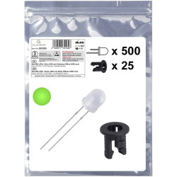 Quadrios 25O209 LED set Green Circular 3 mm 2500 mcd 20 mA 3.0 V Wired LED