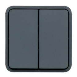 Włącznik światła, 10A, 250V, 2-przyciskowy, IP55, Hager