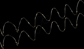 44590 20 LED silver wire fairy lights with timer, set with 2 pcs