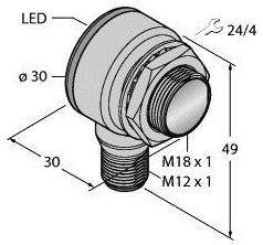 Czujnik dyfuzyjny Turck TM18AP6FF100Q8 3042017 przełączanie światła 1 szt.