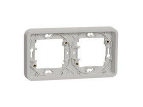 MUREVA STYL Podstawa podtynkowa 2 podwójna pozioma IP55 biały MUR39101 SCHNEIDER ELECTRIC