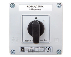 Łącznik krzywkowy 0-1 2P 16A w obudowie SK16-1.828OB11