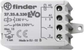 Current-surge relay, 1 Form A (N/O), 230 VAC, 10 A, 230 V, 400 W, 27.25.8.230.0000