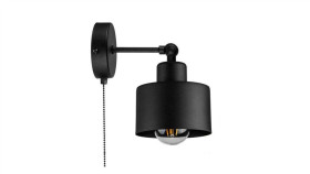 Lampa Loft Abi K4w Czarna 1Xe27 Kinkiet
