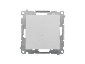SIMON 55 Wyłącznik krzyżowy z podświetleniem LED piktogram schody szybkozłącza aluminium mat TW7L.01/143 KONTAKT SIMON