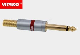 Wtyk jack 6,3 mono CHROME 7mm JW680 Vitalco