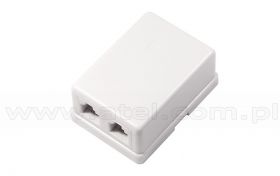 Puszka natynkowa PN6-4 z dwoma złączami żeńskimi 6p4c (midi podwójna)