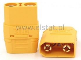 Wtyk i gniazdo XT90+ - złącze prądowe z osłoną 90A
