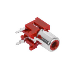 GNIAZDO RCA / CHINCH W DRUK KĄTOWE CZERWONE