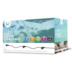 Girlanda świetlna 12mb zewnętrzna IP65 10 gniazd E27 / Forever Light