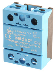 Przekaźnik półprzewodnikowy Montaż na panelu 40 A Celduc 510 V rms Tyrystor