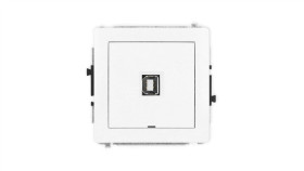 Deco Mechanizm Gniazda Pojedynczego Usb A-B 2.0, Bez Pola Opisowego, Biały...