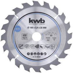 kwb 584557 Circular Saw Blade 160x20mm cuts Wood chipboard plastic
