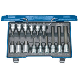 Gedore 6129360 Screwdriver Set 1/2&quot; 15 Pieces Internal Hexagon 5-17mm