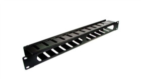 Organizator Kabli 1U 12 Uchwytów Metal Czarny