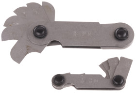 Zestaw do pomiaru promienia, typ: Wskaźnik promienia, Jednostki brytyjskie, l. łopatek: 16, przyrost: 1/64cal, Od 1/32