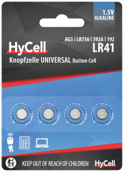 Ogniwo guzikowe LR 41 HyCell AG3 1.5 V 4 szt. 30 mAh alkaliczno-manganowe